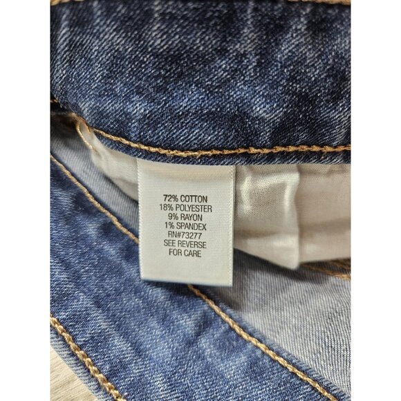 (3/$35) Croft & Barrow Jeans Womens 12 Blue Mid Rise Straight Leg Stretch Pants - Picture 6 of 12
